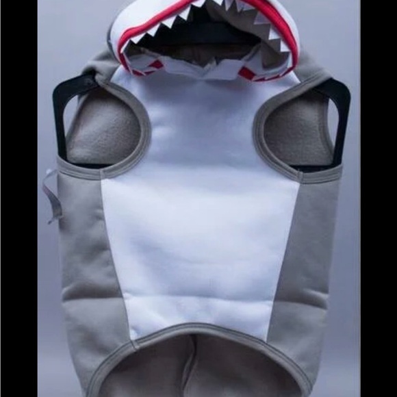 Shark Dog Costume - Gray and White - Picture 2 of 8